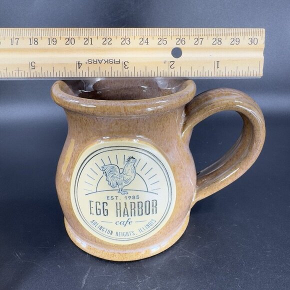 Deneen Pottery Hand Made Coffee Mug Cup Brown Glaze Egg Harbor Illinois IL - Picture 5 of 13